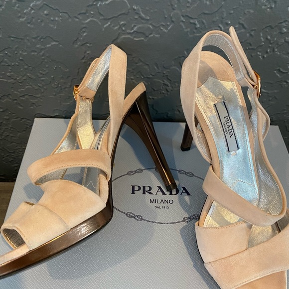 Authentic Prada Nude Heels - Picture 1 of 6